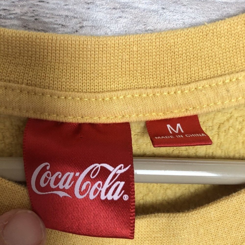 Coca Cola Always Sweatshirt Womens Medium Yellow Gold Cotton Polyester Casual - Picture 5 of 9